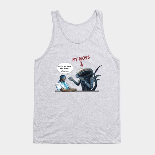 My Boss & Bonus Situation Tank Top by SPACE ART & NATURE SHIRTS 